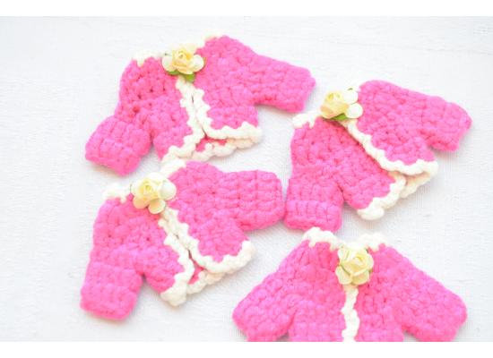 12 Pack Cute Mini Baby Girl Jacket Style Handmade Gift for Guests Keepsake Gift - Baby Shower Party Decorations